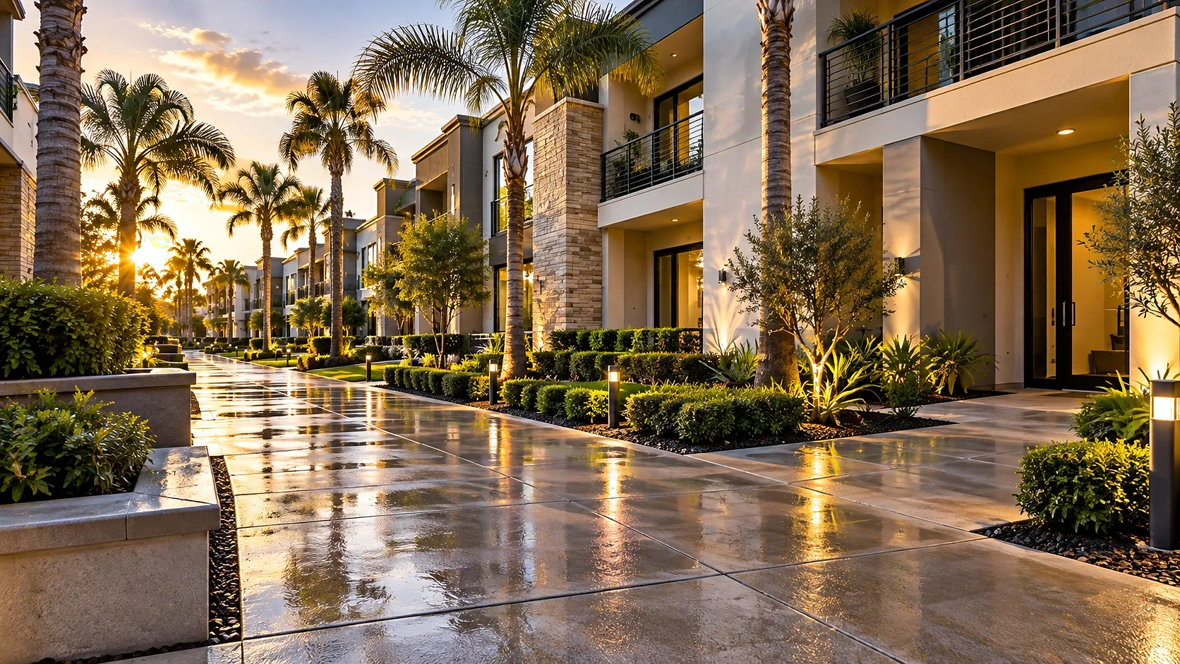 Apartment property exterior